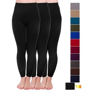 3 Pack Extra-Thick French Terry Thermal Leggings